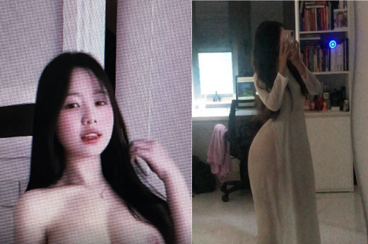 Gái xinh đẹp nhảy nhót lúc vui mừng